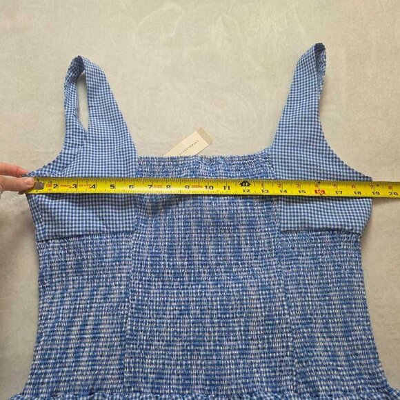 New L Anthropologie x Maeve smocked rosette drop-waist mini dress - Picture 8 of 11